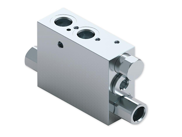 Single acting flip plough valve block